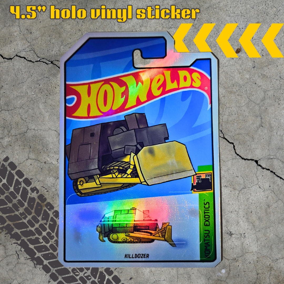 Hot Welds 4.5 inch Holographic Vinyl Sticker