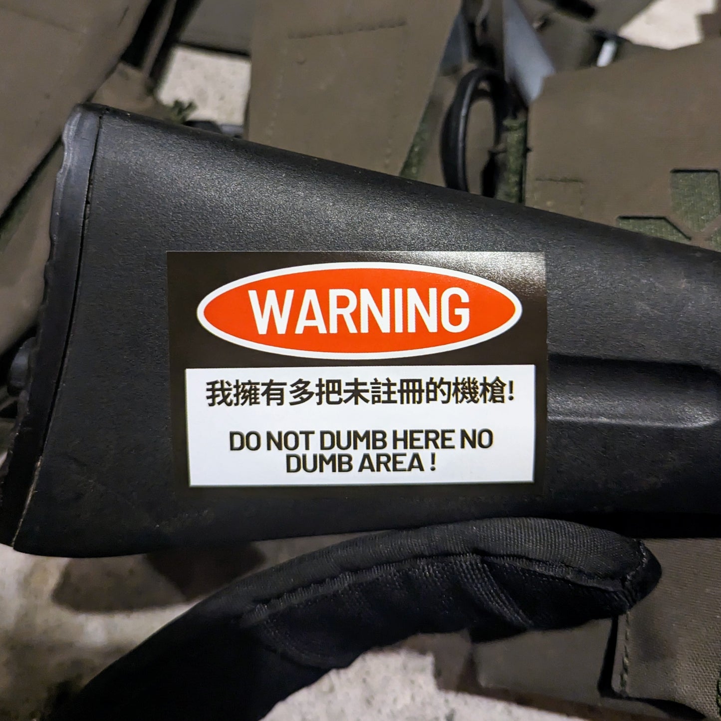 WARNING Sticker